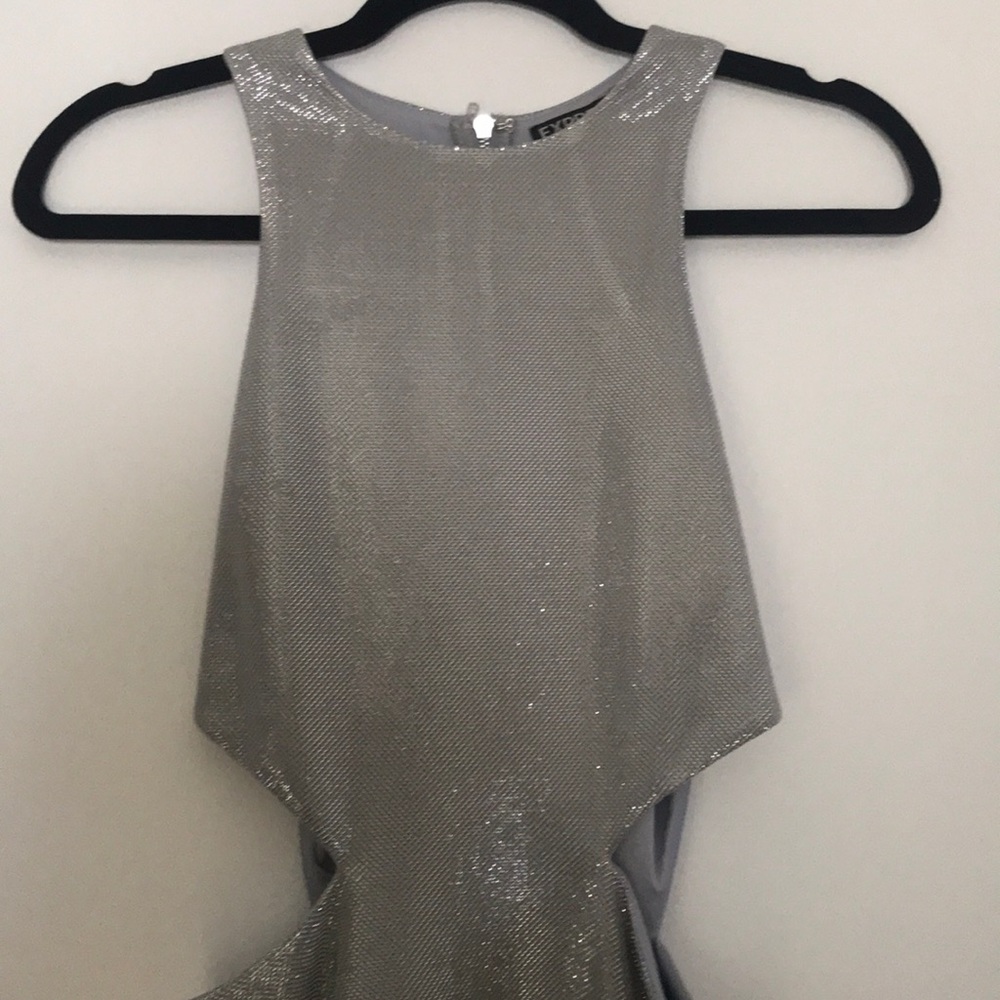Express silver shimmer mini dress - Picture 4 of 6